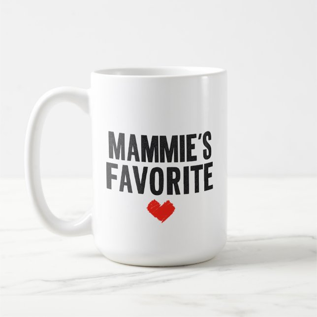 Mug Graphique de cœur préféré de MAMMIE pour la fête d (Gauche)