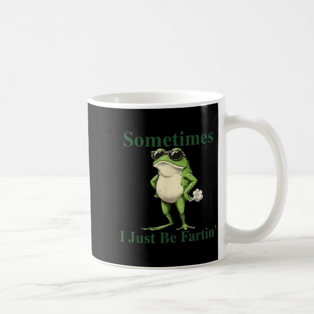 Mug Graphique de grenouille cool drôle parfois je fais (Droite)