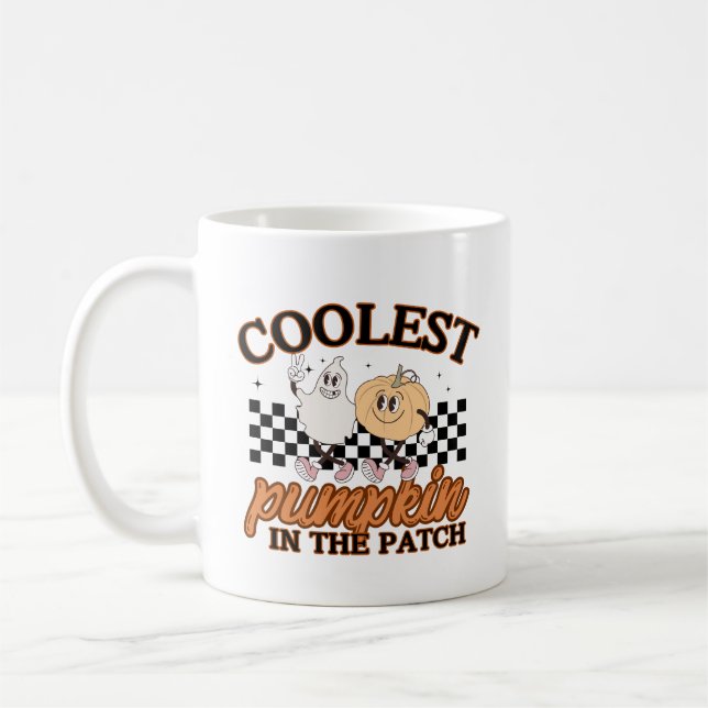 Mug Graphique de patchs Citrouille mignon (Gauche)
