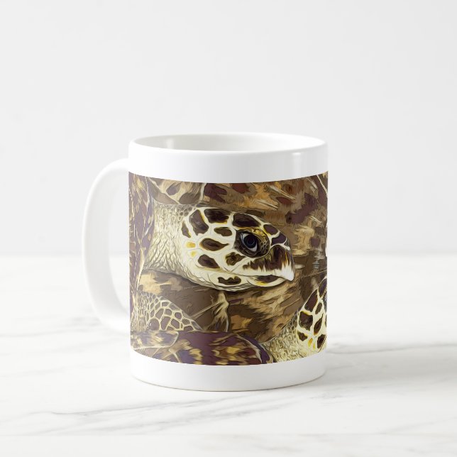 Mug Graphique de tortue marine Hawksbill (Devant gauche)
