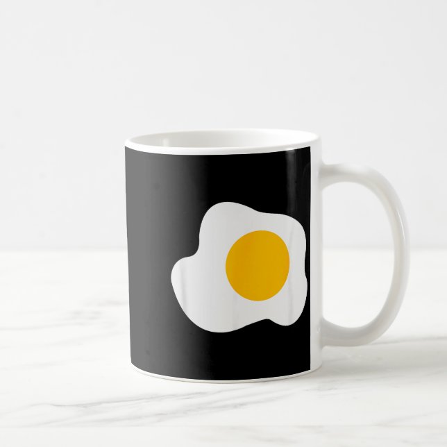 Mug Graphique d'œuf frit drôle amateur d'œufs de petit (Droite)