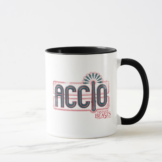 Mug Graphique d'orthographe Red Art Déco ACCIO™ (Droite)