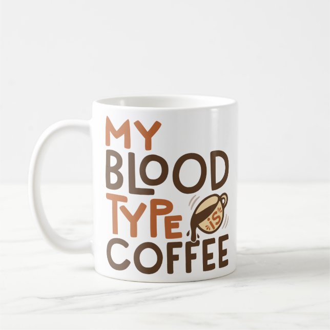 Mug Graphique du groupe sanguin Café pour le cadeau d' (Gauche)