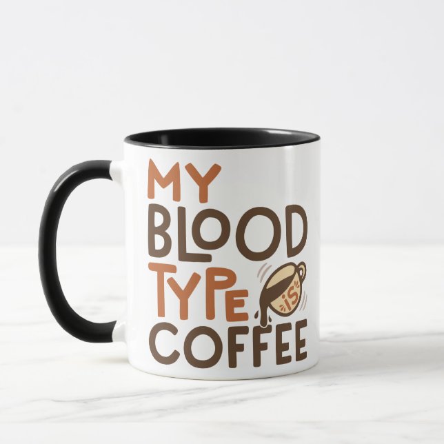 Mug Graphique du groupe sanguin Café pour le cadeau d' (Gauche)