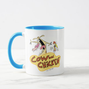 Mug Graphique du logo de la vache et du poulet