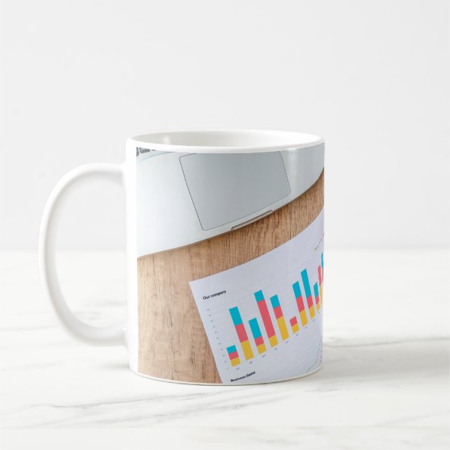 Mug Graphique graphique finance données financières (Gauche)