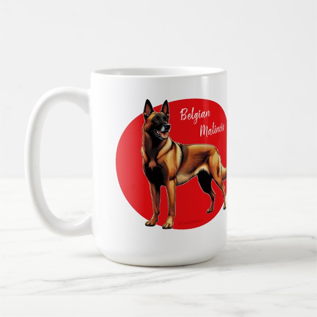 Mug Graphique malinois belge (Gauche)