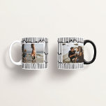 Mug Graphique minimal moderne 2 photo noir et blanc<br><div class="desc">Graphique minimaliste moderne 2 photo design noir et blanc Noël,  anniversaire,  cadeau d'anniversaire.</div>