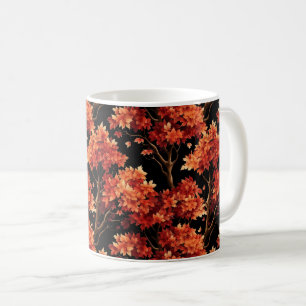 Mug Graphique Motif sans couture Red Fall Maple Tree