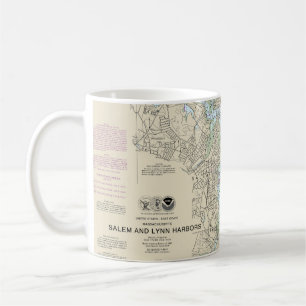 Mug Graphique nautique des ports de Salem et Lynn 1327