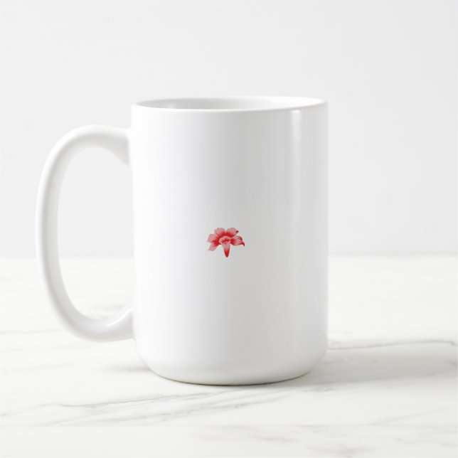 Mug Graphique pétale rouge ressemblant à une image cli (Gauche)