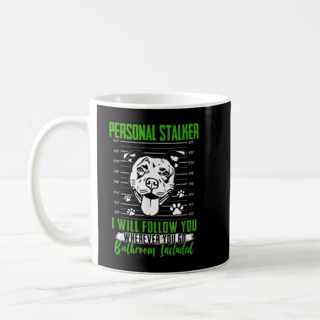 Mug Graphique Pitbull drôle pour les femmes et les hom (Gauche)