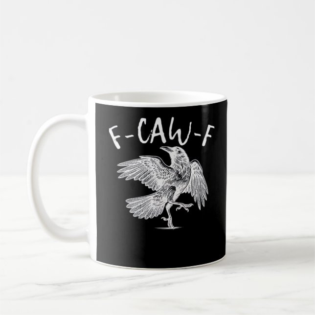 Mug Graphique vintage F-Caw-F Raven (Gauche)