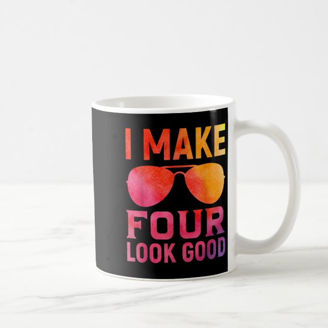 Mug Graphiques de devis Anniversaires de enfants de 4  (Droite)