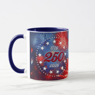 Mug Graphiques de feux d'artifice pour le 250e anniver
