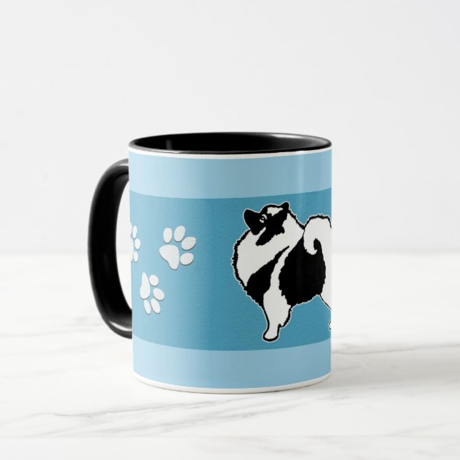 Mug Graphiques de Keeshond - art original mignon de (Devant gauche)