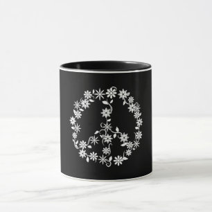 Mug Graphiques de Paix Simples Étoiles et Fleurs