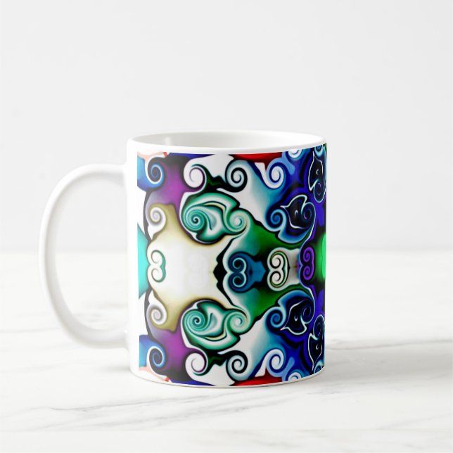 Mug Graphiques informatiques. Illustration d'un flo ab (Gauche)