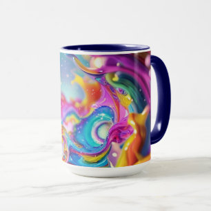 Mug Graphisme Abstrait Coloré Design Moderne 15oz