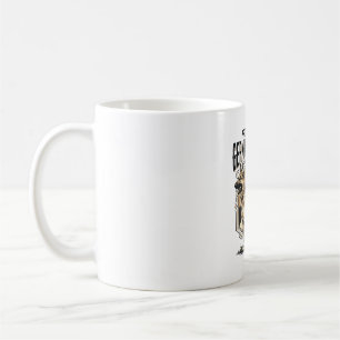 Mug Graphisme de Berger Allemand Gravure Vintage Amour
