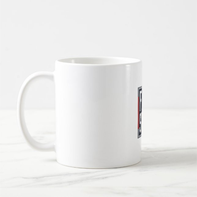 Mug Graphisme de boîte Esprit libre patriotique vintag (Gauche)