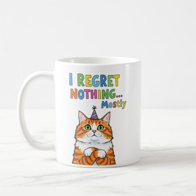 Mug Graphisme de chats amusant avec T-shirt texte orig (Gauche)