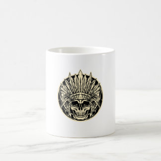 Mug Graphisme de crâne de chef guerrier