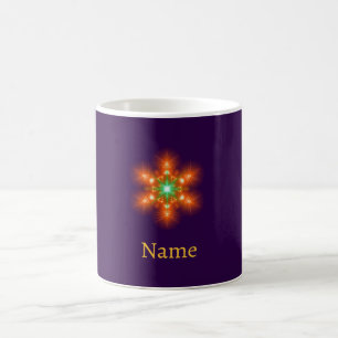 Mug Graphisme de fleur à néon futuriste