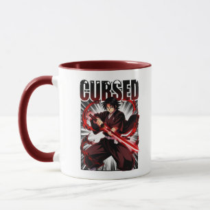 Mug Graphisme de guerrier katana de style anime sombre