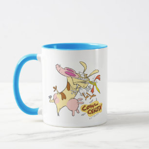 Mug Graphisme de la vache et du poulet