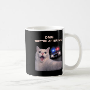 Mug Graphisme de mème style policier avec selfie de ch