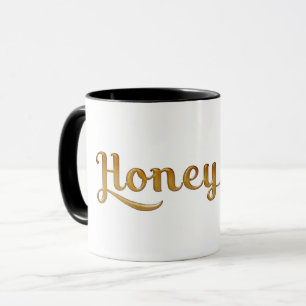 Mug Graphisme de mode rétro miel doré