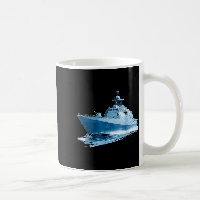 Mug Graphisme de navire militaire génial (Droite)