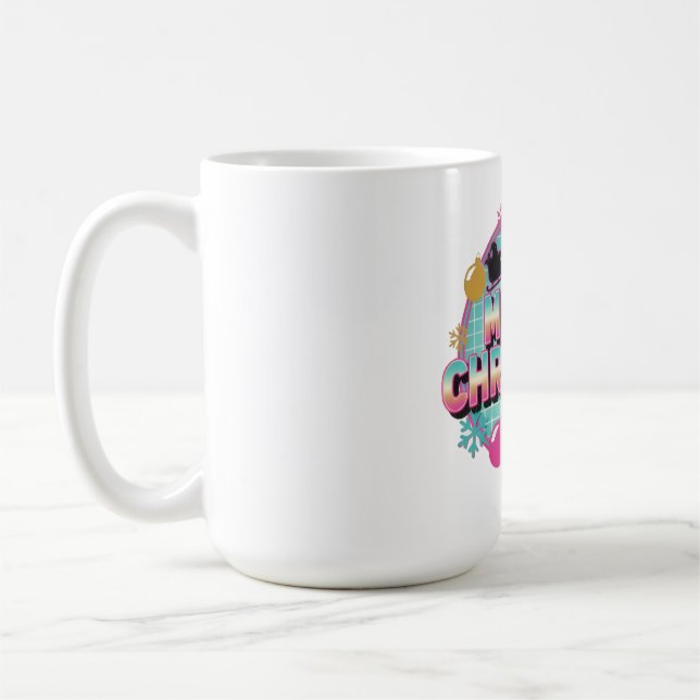 Mug Graphisme de Noël rétro des années 80 (Gauche)