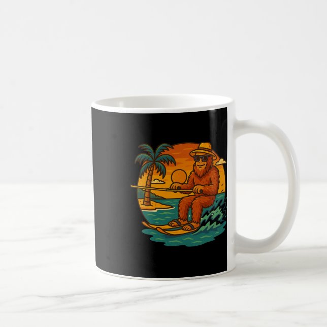 Mug Graphisme de plage de coucher de soleil d'été de s (Droite)