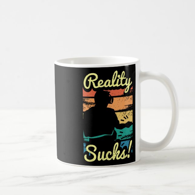 Mug Graphisme de réalité virtuelle Rétro en détresse p (Droite)
