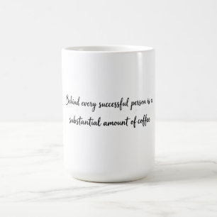 Mug Graphisme de typographie de café à l'encre noire m