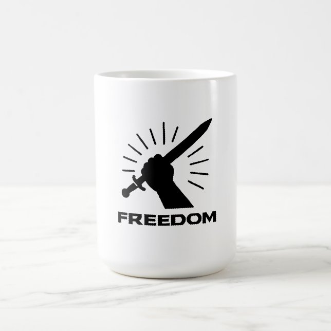 Mug graphisme d'épée de liberté (Centre)