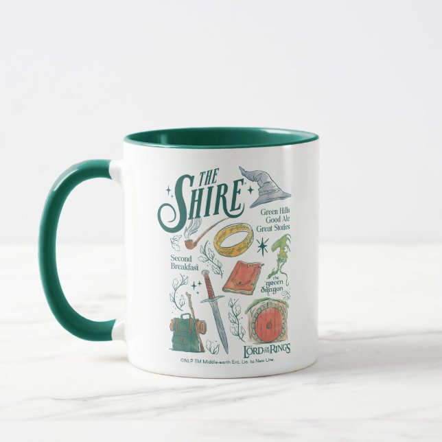 Mug Graphisme en collage aquarelle THE SHIRE™ (Gauche)