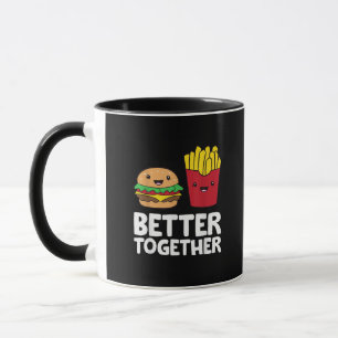 Mug Graphisme ludique Burger Et Frites Mieux Ensemble