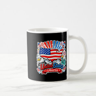 Mug Graphisme patriotique États-Unis d'Amérique, carte