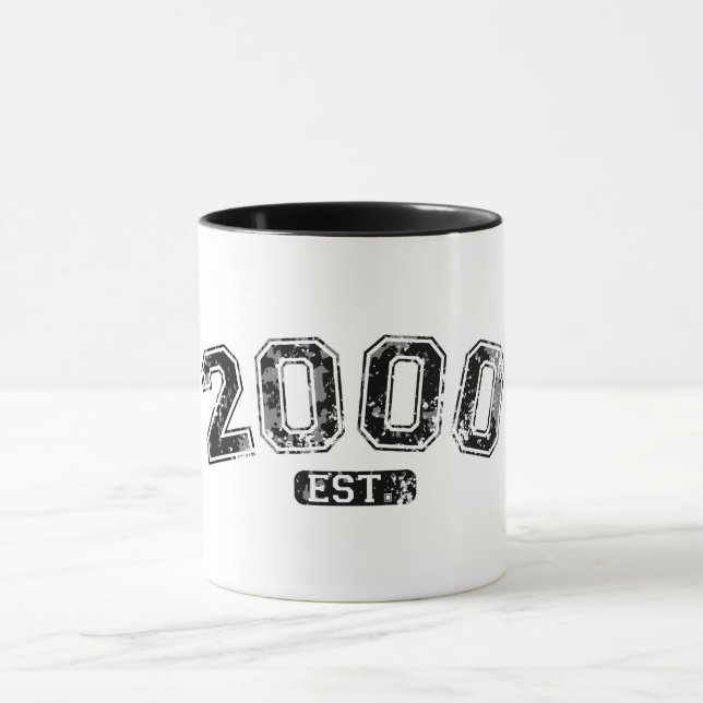 Mug Graphisme Rétro Vintage 2000 Grunge Établie (Centre)