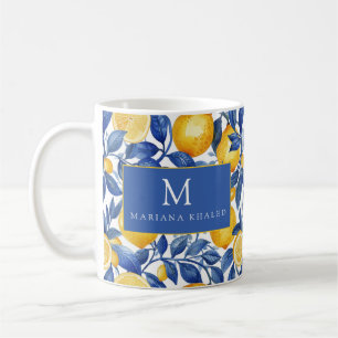 Mug Gras Bleu Italien Positano Lemon