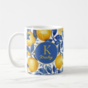 Mug Gras Bleu Italien Positano Lemon