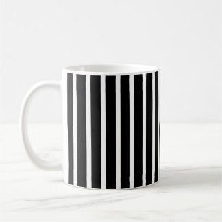 Mug Gras de bande verticale en noir et blanc