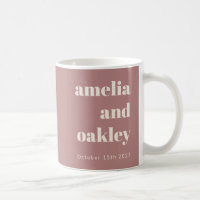 Gras minimaliste Dusty Rose Retro Mariage personna