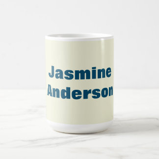 Mug Gras Moderne Minimaliste Beige Océan Bleu