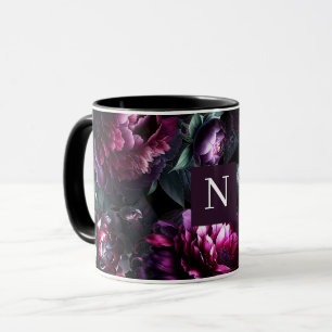 Mug Gras Moody Flowers Black Enchanted Floral Garden