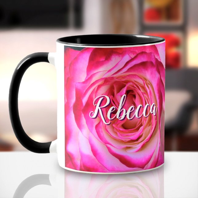 Mug Gras rose rose blanche rose rose (Créateur téléchargé)