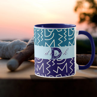Mug Gras Tribal Ethnic Print Personnalisé